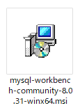 「mysql-workbench-community-8.0.31-winx64.msi」アイコン