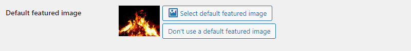 Default Featured Image Usage 